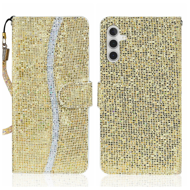 Custodia per telefono in pelle con glitter polvere, For Samsung Galaxy A24 4G, For Samsung Galaxy A34 5G, For Samsung Galaxy A54 5G