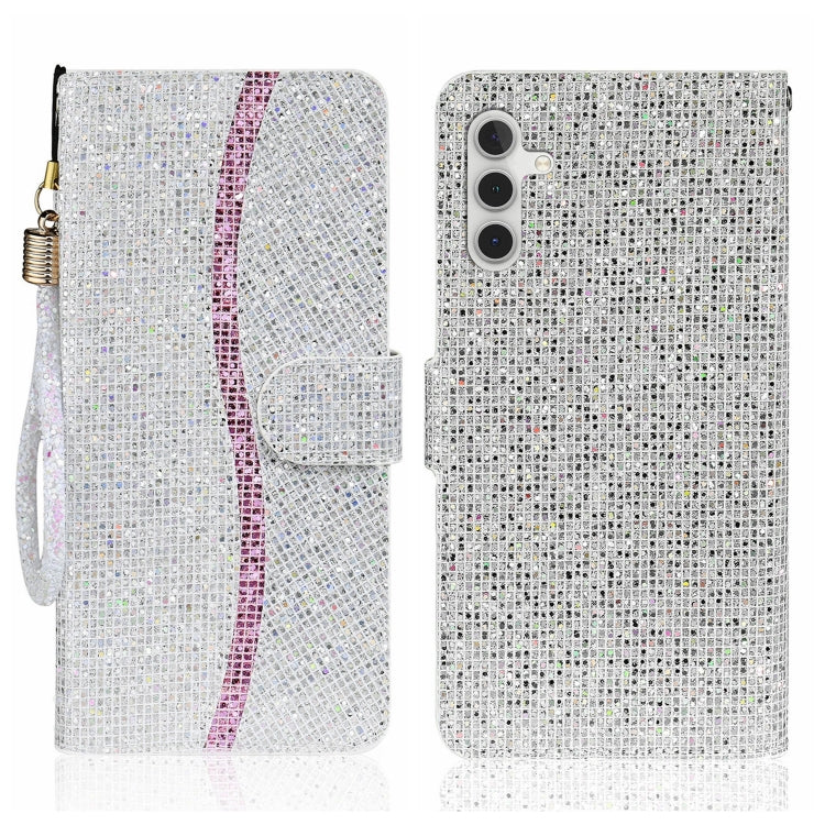 Custodia per telefono in pelle con glitter polvere, For Samsung Galaxy A24 4G, For Samsung Galaxy A34 5G, For Samsung Galaxy A54 5G