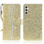 Custodia per telefono in pelle con glitter polvere, For Samsung Galaxy A24 4G, For Samsung Galaxy A34 5G, For Samsung Galaxy A54 5G