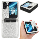Custodia per telefono in pelle con trama a nido d'ape, For OPPO Find N2 Flip, For OPPO Find N2, For Realme C55 4G, For Realme V30 / V30T 5G