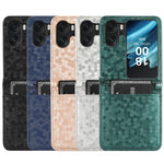 Custodia per telefono in pelle con trama a nido d'ape, For OPPO Find N2 Flip, For OPPO Find N2, For Realme C55 4G, For Realme V30 / V30T 5G