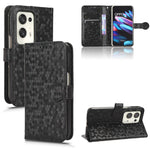 Custodia per telefono in pelle con trama a nido d'ape, For OPPO Find N2 Flip, For OPPO Find N2, For Realme C55 4G, For Realme V30 / V30T 5G