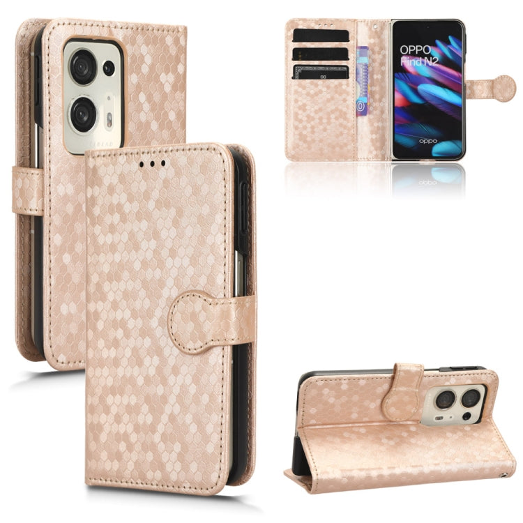 Custodia per telefono in pelle con trama a nido d'ape, For OPPO Find N2 Flip, For OPPO Find N2, For Realme C55 4G, For Realme V30 / V30T 5G