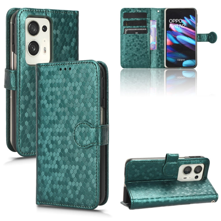 Custodia per telefono in pelle con trama a nido d'ape, For OPPO Find N2 Flip, For OPPO Find N2, For Realme C55 4G, For Realme V30 / V30T 5G