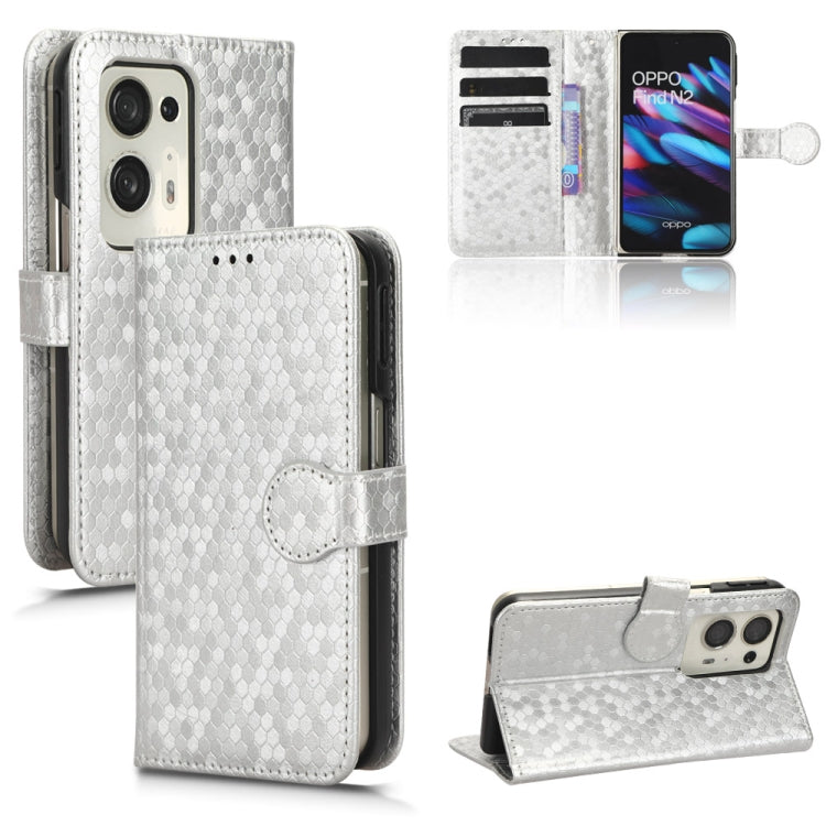 Custodia per telefono in pelle con trama a nido d'ape, For OPPO Find N2 Flip, For OPPO Find N2, For Realme C55 4G, For Realme V30 / V30T 5G