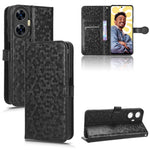 Custodia per telefono in pelle con trama a nido d'ape, For OPPO Find N2 Flip, For OPPO Find N2, For Realme C55 4G, For Realme V30 / V30T 5G