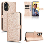 Custodia per telefono in pelle con trama a nido d'ape, For OPPO Find N2 Flip, For OPPO Find N2, For Realme C55 4G, For Realme V30 / V30T 5G