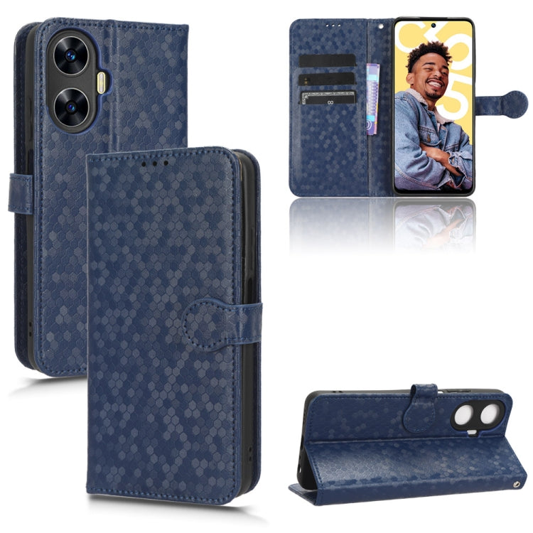 Custodia per telefono in pelle con trama a nido d'ape, For OPPO Find N2 Flip, For OPPO Find N2, For Realme C55 4G, For Realme V30 / V30T 5G
