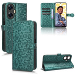 Custodia per telefono in pelle con trama a nido d'ape, For OPPO Find N2 Flip, For OPPO Find N2, For Realme C55 4G, For Realme V30 / V30T 5G