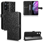 Custodia per telefono in pelle con trama a nido d'ape, For OPPO Find N2 Flip, For OPPO Find N2, For Realme C55 4G, For Realme V30 / V30T 5G