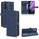 Custodia per telefono in pelle con trama a nido d'ape, For OPPO Find N2 Flip, For OPPO Find N2, For Realme C55 4G, For Realme V30 / V30T 5G