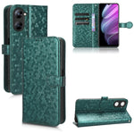 Custodia per telefono in pelle con trama a nido d'ape, For OPPO Find N2 Flip, For OPPO Find N2, For Realme C55 4G, For Realme V30 / V30T 5G
