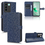 Custodia per telefono in pelle con trama a nido d'ape, For TCL 403, For vivo V27e / S16e, For Nokia G22 4G, For Samsung Galaxy A24 4G