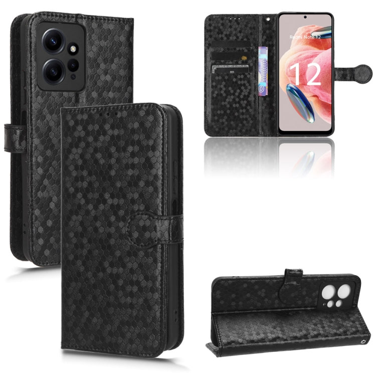 Custodia per telefono in pelle con trama a nido d'ape, For Xiaomi Redmi Note 12 4G Global
