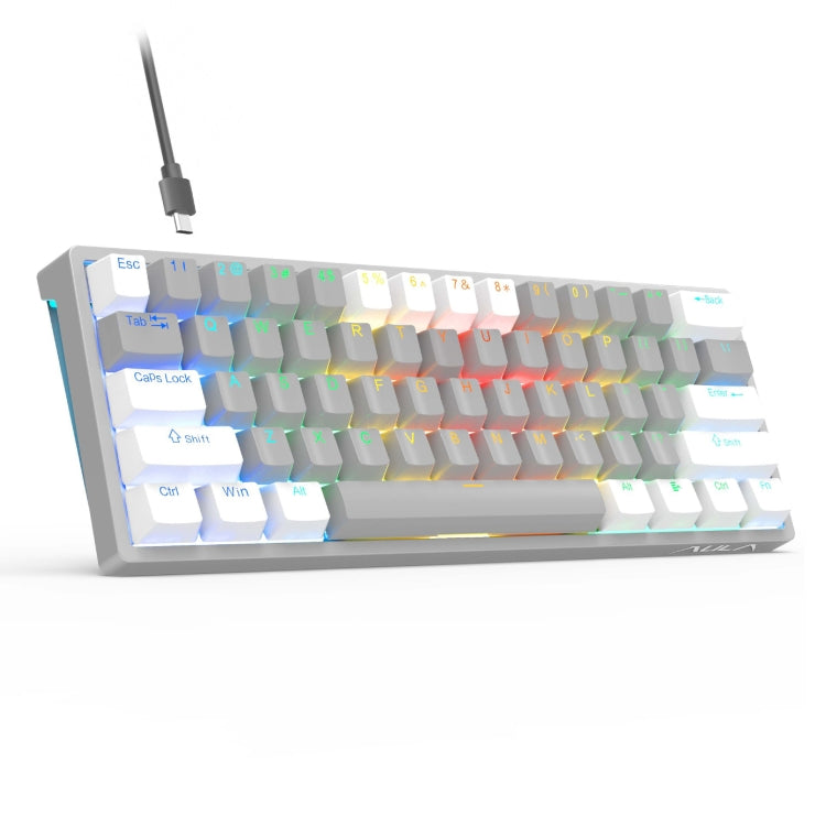 AULA F3261 Tastiera meccanica RGB a 61 tasti cablata di tipo C sostituibile a caldo