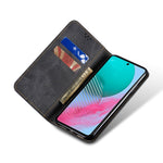 Custodia per telefono in pelle con texture denim, For Samsung Galaxy M54