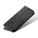 Custodia per telefono in pelle con texture denim, For Samsung Galaxy M54