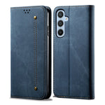Custodia per telefono in pelle con texture denim, For Samsung Galaxy M54