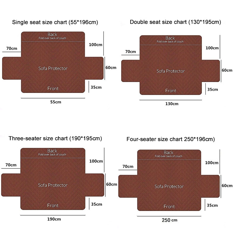 Fodera per divano con motivo a rombi impermeabile per animali domestici a doppia faccia, Double-sided 250x196cm