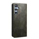 Custodia per telefono in pelle con trama di cavallo pazzo in cera d'olio, For Samsung Galaxy M54