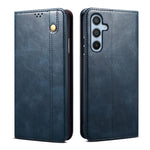 Custodia per telefono in pelle con trama di cavallo pazzo in cera d'olio, For Samsung Galaxy M54