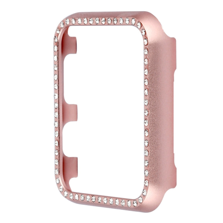 Custodia protettiva per orologio con diamanti in lega di alluminio, For Apple Watch Series 9 / 8 / 7 45mm, For Apple Watch Series SE 2025&SE 2&6&SE&5&4 44mm, For Apple Watch Series 3&2&1 42mm