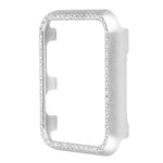 Custodia protettiva per orologio con diamanti in lega di alluminio, For Apple Watch Series 9 / 8 / 7 45mm, For Apple Watch Series SE 2025&SE 2&6&SE&5&4 44mm, For Apple Watch Series 3&2&1 42mm