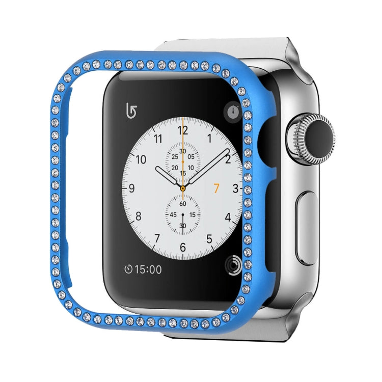 Custodia protettiva per orologio con diamanti in lega di alluminio, For Apple Watch Series 9 / 8 / 7 45mm, For Apple Watch Series SE 2025&SE 2&6&SE&5&4 44mm, For Apple Watch Series 3&2&1 42mm