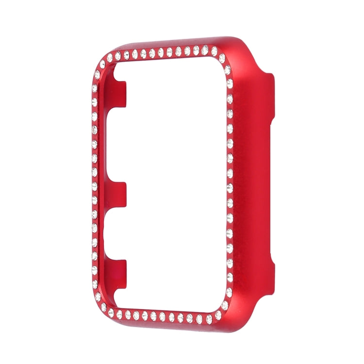 Custodia protettiva per orologio con diamanti in lega di alluminio, For Apple Watch Series 9 / 8 / 7 41mm, For Apple Watch Series SE 2025&SE 2&6&SE&5&4 40mm, For Apple Watch Series SE 2&6&SE&5&4 40mm, For Apple Watch Series 3&2&1 38mm