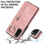 Anello retrò e custodia per telefono con slot per schede RFID con cerniera, For Samsung Galaxy S20, For Samsung Galaxy S20+, For Samsung Galaxy S20 Ultra, For Samsung Galaxy S20 FE