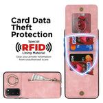 Anello retrò e custodia per telefono con slot per schede RFID con cerniera, For Samsung Galaxy S20, For Samsung Galaxy S20+, For Samsung Galaxy S20 Ultra, For Samsung Galaxy S20 FE