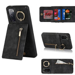 Anello retrò e custodia per telefono con slot per schede RFID con cerniera, For Samsung Galaxy S20, For Samsung Galaxy S20+, For Samsung Galaxy S20 Ultra, For Samsung Galaxy S20 FE