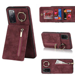 Anello retrò e custodia per telefono con slot per schede RFID con cerniera, For Samsung Galaxy S20, For Samsung Galaxy S20+, For Samsung Galaxy S20 Ultra, For Samsung Galaxy S20 FE