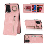 Anello retrò e custodia per telefono con slot per schede RFID con cerniera, For Samsung Galaxy S20, For Samsung Galaxy S20+, For Samsung Galaxy S20 Ultra, For Samsung Galaxy S20 FE