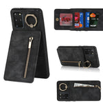 Anello retrò e custodia per telefono con slot per schede RFID con cerniera, For Samsung Galaxy S20, For Samsung Galaxy S20+, For Samsung Galaxy S20 Ultra, For Samsung Galaxy S20 FE