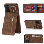 Anello retrò e custodia per telefono con slot per schede RFID con cerniera, For Samsung Galaxy S20, For Samsung Galaxy S20+, For Samsung Galaxy S20 Ultra, For Samsung Galaxy S20 FE