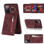 Anello retrò e custodia per telefono con slot per schede RFID con cerniera, For Samsung Galaxy S20, For Samsung Galaxy S20+, For Samsung Galaxy S20 Ultra, For Samsung Galaxy S20 FE