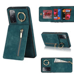Anello retrò e custodia per telefono con slot per schede RFID con cerniera, For Samsung Galaxy S20, For Samsung Galaxy S20+, For Samsung Galaxy S20 Ultra, For Samsung Galaxy S20 FE