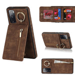 Anello retrò e custodia per telefono con slot per schede RFID con cerniera, For Samsung Galaxy S20, For Samsung Galaxy S20+, For Samsung Galaxy S20 Ultra, For Samsung Galaxy S20 FE