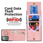Anello retrò e custodia per telefono con slot per schede RFID con cerniera, For Samsung Galaxy Note20, For Samsung Galaxy Note20 Ultra, For Samsung Galaxy Note10, For Samsung Galaxy Note10+