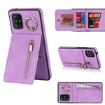 Anello retrò e custodia per telefono con slot per schede RFID con cerniera, For Samsung Galaxy A13 4G / 5G, For Samsung Galaxy A51 4G, For Samsung Galaxy A51 5G, For Samsung Galaxy A52 5G