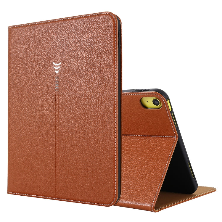 GEBEI Custodia in pelle per tablet Flip Texture seta, For iPad 10th Gen 10.9 2022