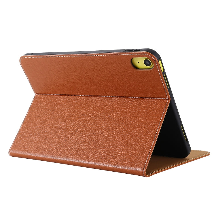 GEBEI Custodia in pelle per tablet Flip Texture seta, For iPad 10th Gen 10.9 2022