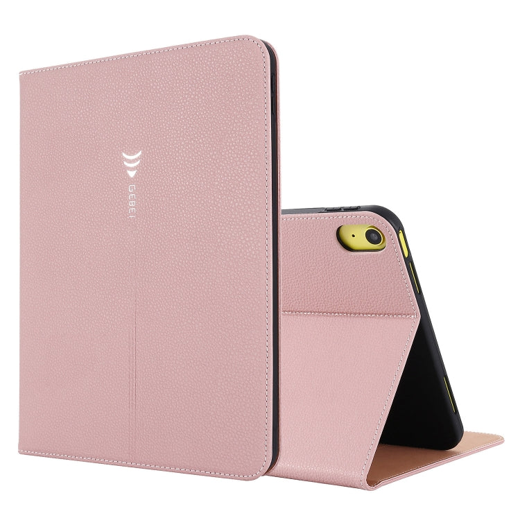 GEBEI Custodia in pelle per tablet Flip Texture seta, For iPad 10th Gen 10.9 2022