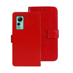 idewei Custodia per telefono in pelle con texture Crazy Horse con supporto, For Sharp Rouvo V, For Ulefone Note 14, For Xiaomi Poco C55/Redmi 12C/Redmi 11A
