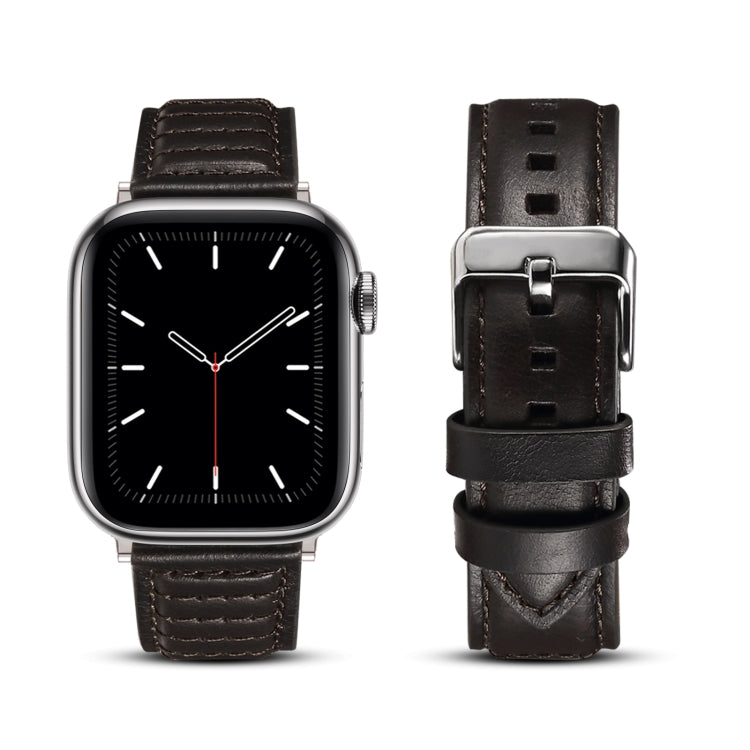 Cinturino per orologio in vera pelle cerata ad olio, For Apple Watch Ultra 49mm / Series 8&7 45mm / SE 2&6&SE&5&4 44mm / 3&2&1 42mm, For Apple Watch Series 8&7 41mm / SE 2&6&SE&5&4 40mm / 3&2&1 38mm