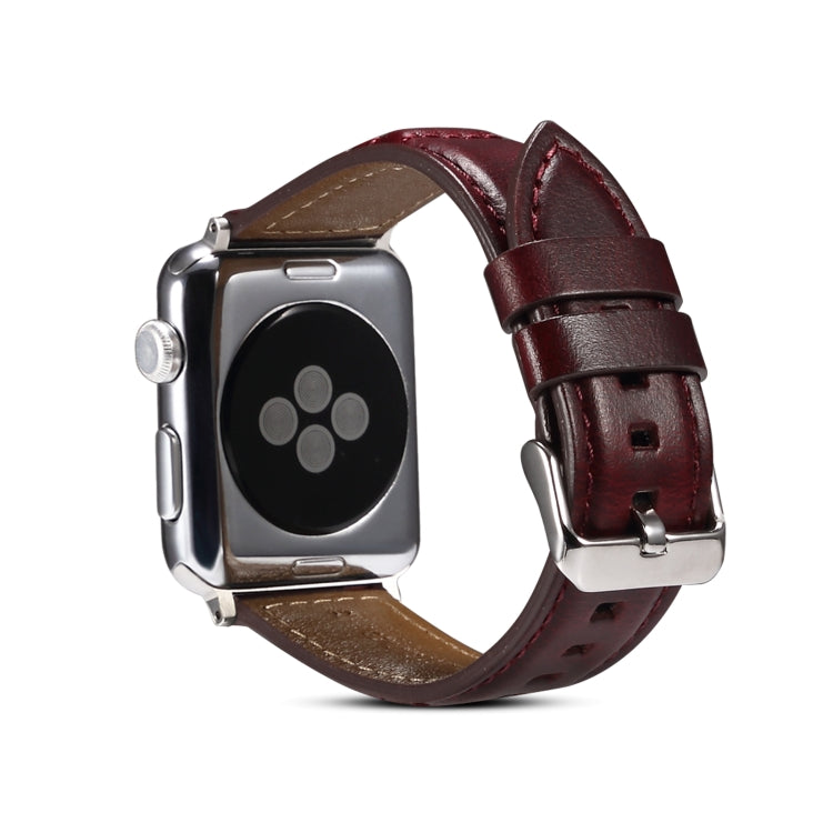 Cinturino per orologio in vera pelle cerata ad olio, For Apple Watch Ultra 49mm / Series 8&7 45mm / SE 2&6&SE&5&4 44mm / 3&2&1 42mm, For Apple Watch Series 8&7 41mm / SE 2&6&SE&5&4 40mm / 3&2&1 38mm