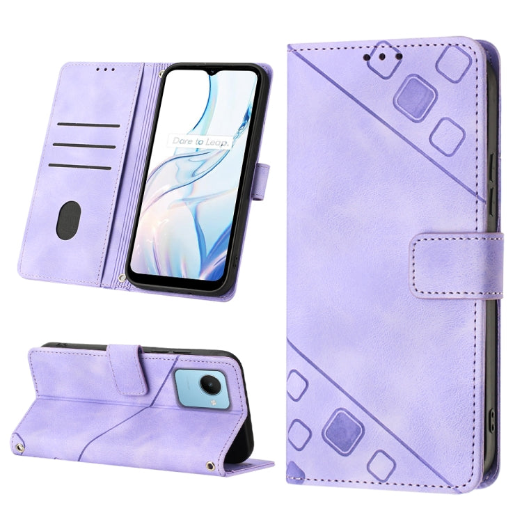 Custodia per telefono in pelle goffrata effetto pelle, For Realme C30s, For Xiaomi Redmi Note 12 4G Global, For Samsung Galaxy Note8, For Samsung Galaxy Note9