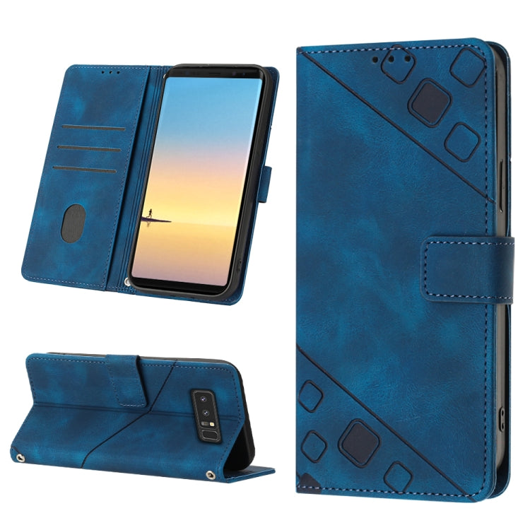 Custodia per telefono in pelle goffrata effetto pelle, For Realme C30s, For Xiaomi Redmi Note 12 4G Global, For Samsung Galaxy Note8, For Samsung Galaxy Note9