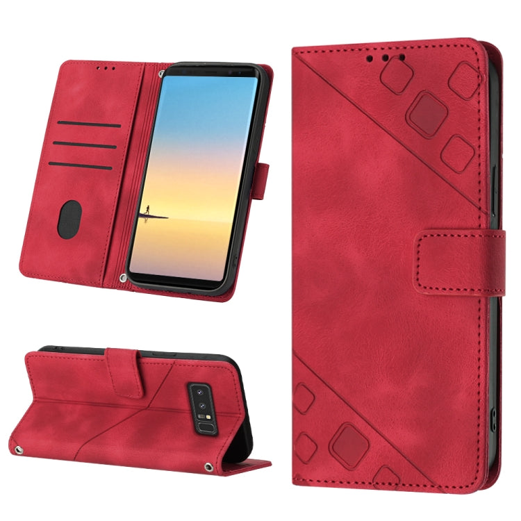 Custodia per telefono in pelle goffrata effetto pelle, For Realme C30s, For Xiaomi Redmi Note 12 4G Global, For Samsung Galaxy Note8, For Samsung Galaxy Note9